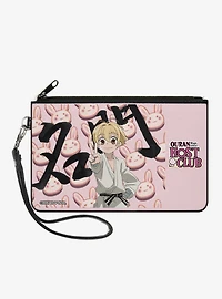 Ouran High School Host Club Mitsukuni Honey Haninozuka Peace Pose Zip Clutch Wallet