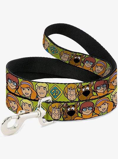 Scooby-Doo! Character Faces Close Up Green Dog Leash