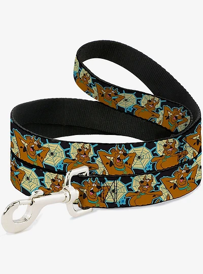 Scooby-Doo! Scared Spider Web Poses Black Dog Leash