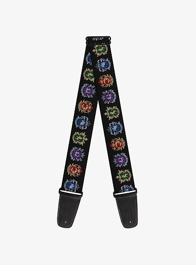 Black Butler Public School Arc House Crest Icons Black Guitar Strap