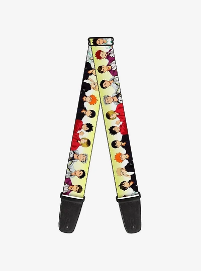 Haikyu!! Six Volleyball Team Player Pairs Line Up Guitar Strap