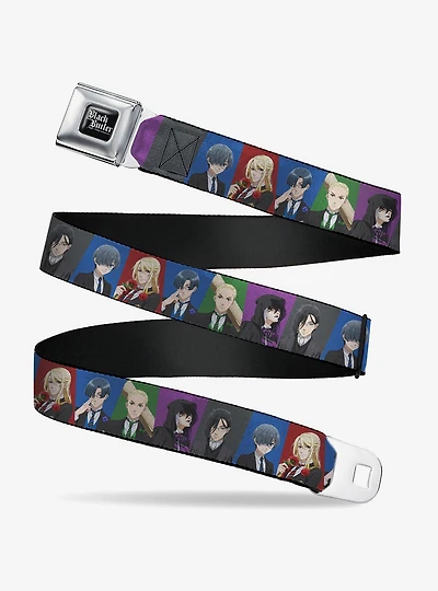 Black Butler Six Character Pose Blocks Multi Seatbelt Buckle Belt