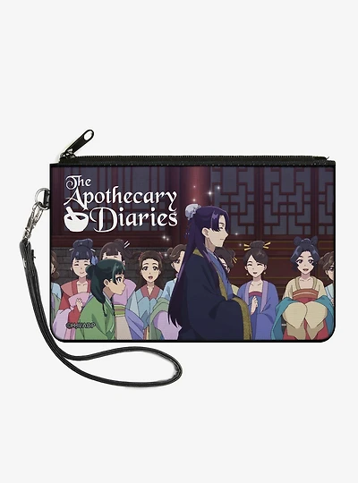 The Apothecary Diaries Maomao Following Jinshi Scene and Logo Zip Clutch Wallet