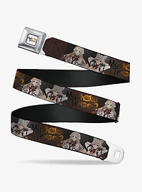Mushoku Tensei Jobless Reincarnation Pursena and Minitona Pose Title Brown Seatbelt Buckle Belt
