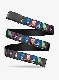 Black Butler Six Character Pose Blocks Multi Clamp Buckle Belt