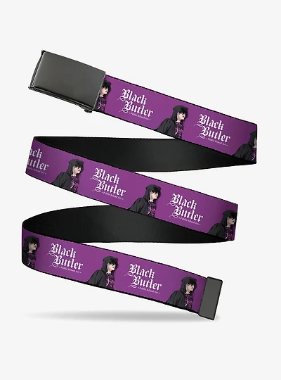 Black Butler Violet Gregory Pose and Title Clamp Buckle Belt