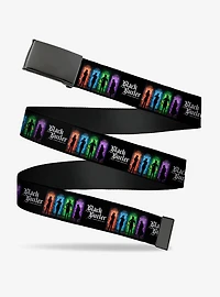 Black Butler House Heads Silhouettes and Logo Multi Clamp Buckle Belt