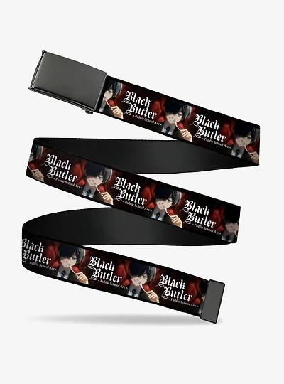 Black Butler Ciel Phantomhive Fork Pose and Title Clamp Buckle Belt
