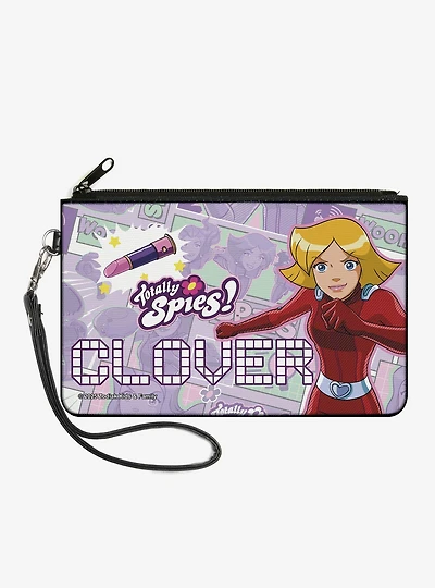 Totally Spies! Clover Action Pose and Icons Zip Clutch Wallet
