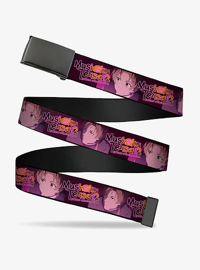 Mushoku Tensei Jobless Reincarnation Rudeus and Paul Pose Title Clamp Buckle Belt