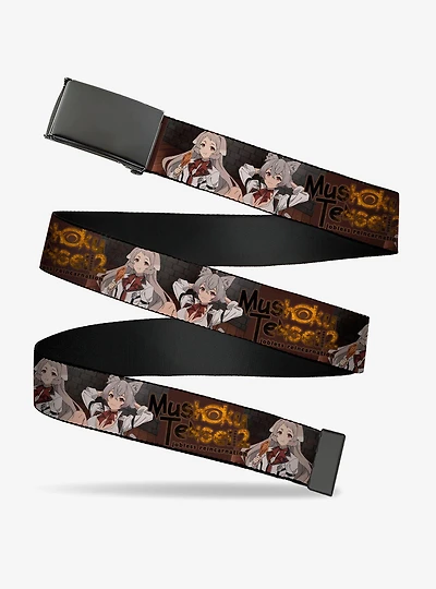 Mushoku Tensei Jobless Reincarnation Pursena and Minitona Pose Title Brown Clamp Buckle Belt