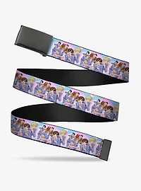 Ouran High School Host Club Seven Character Sushi Dining Pose Pink Blue Clamp Buckle Belt