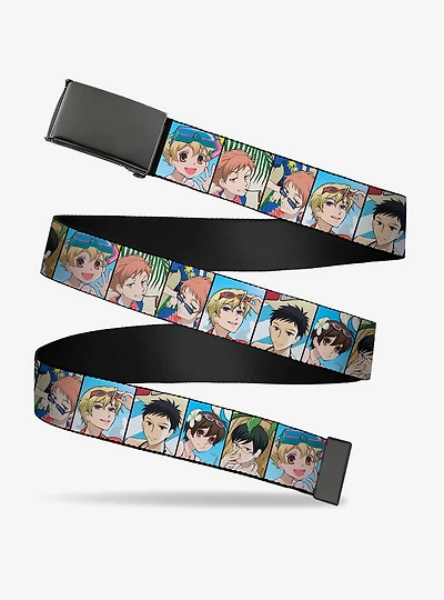 Ouran High School Host Club Seven Character Beach Day Pose Blocks Clamp Buckle Belt