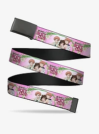 Ouran High School Host Club Haruhi and Hitachiin Twins Lilies Pose Clamp Buckle Belt