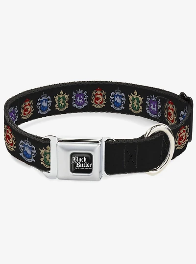 Black Butler Public School Arc House Crest Icons Seatbelt Buckle Dog Collar