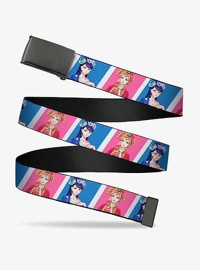 The Apothecary Diaries Gyokuyo and Lihua Blocks Pink Blue Clamp Buckle Belt