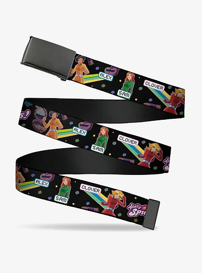 Totally Spies! Action Poses and Title Black Multi Clamp Buckle Belt