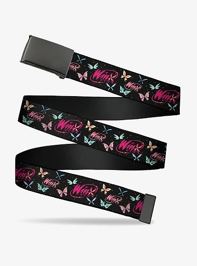 Winx Club Title Butterflies Multi Clamp Buckle Belt