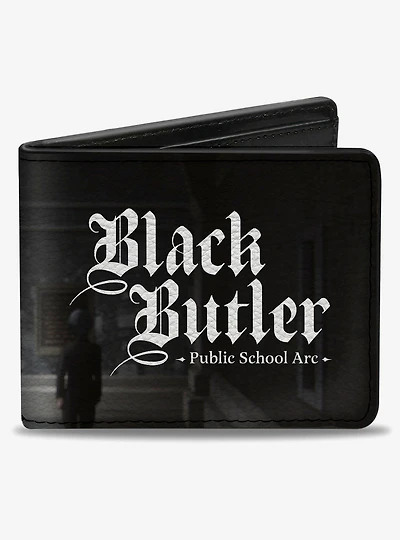 Black Butler Sebastian Michaelis Face Close Up and Title Bifold Wallet