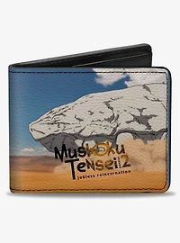 Mushoku Tensei Jobless Reincarnation Rudeus Greyrat Desert Journey Scene and Logo Bifold Wallet