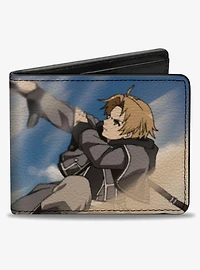 Mushoku Tensei Jobless Reincarnation Rudeus Greyrat Action Scene and Title Bifold Wallet