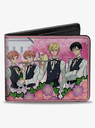 Ouran High School Host Club Butler Group Pose and Title Bifold Wallet