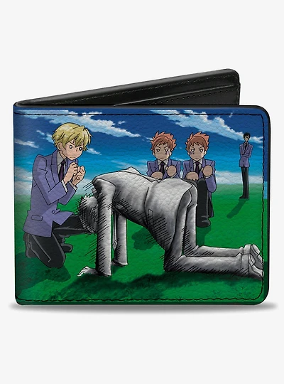 Ouran High School Host Club Field Group Pose and Title Blues Bifold Wallet