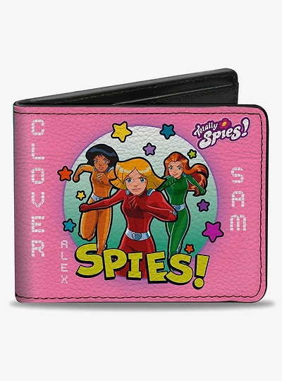 Totally Spies! Spytastic Pose Blocks Pink Turquoise Bifold Wallet