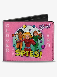 Totally Spies! Spytastic Pose Blocks Pink Turquoise Bifold Wallet