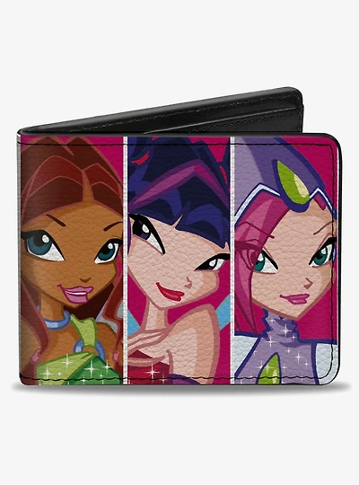 Winx Club Fairies Character Pose Blocks Multi Bifold Wallet