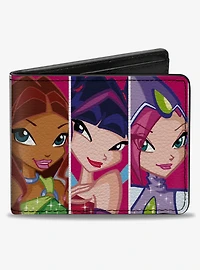 Winx Club Fairies Character Pose Blocks Multi Bifold Wallet