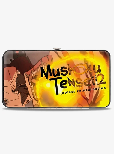 Mushoku Tensei Jobless Reincarnation Red Dragon Poses and Title Hinged Wallet