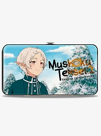 Mushoku Tensei Jobless Reincarnation Rudeus and Sylphiette Winter Scene and Logo Hinged Wallet