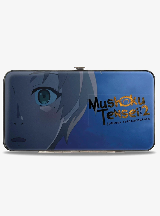 Mushoku Tensei Jobless Reincarnation Rudeus Greyrat and Fitz Close Up Faces Blues Hinged Wallet