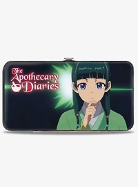 The Apothecary Diaries Thinking Maomao and Chibi Poses Green Hinged Wallet
