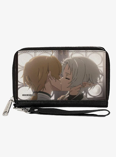 Mushoku Tensei Jobless Reincarnation Rudeus Greyrat and Sylphiette Kiss Scene Zip Around Wallet