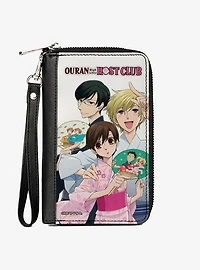 Ouran High School Host Club Kimono Group Pose White Zip Around Wallet