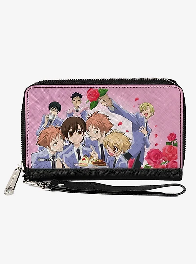 Ouran High School Host Club Group Pose and Tamaki Singing Pose Zip Around Wallet