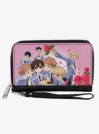 Ouran High School Host Club Group Pose and Tamaki Singing Pose Zip Around Wallet