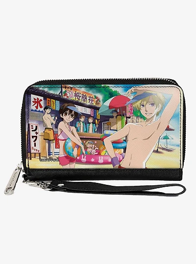 Ouran High School Host Club Beach Stand Group Pose Zip Around Wallet