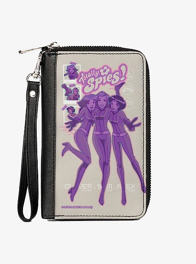 Totally Spies! Group Pose Gray Zip Around Wallet