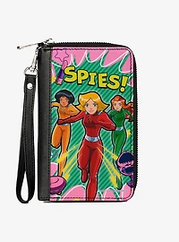 Totally Spies! Running Group Pose Pink Zip Around Wallet