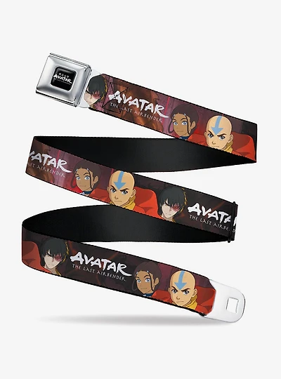 Avatar: The Last Airbender Katara Aang Zuko Group Pose Youth Seatbelt Buckle Belt