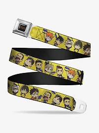 Haikyu!! Chibi Volleyball Player Warm Up Pose Youth Seatbelt Buckle Belt