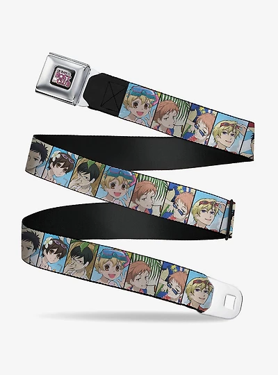 Ouran High School Host Club Seven Character Beach Day Pose Blocks Youth Seatbelt Buckle Belt