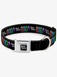Black Butler House Heads Silhouettes and Logo Multi Seatbelt Buckle Dog Collar