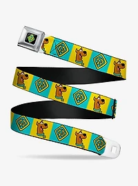 Scooby-Doo! Pose and Dog Tag Blocks Blue Youth Seatbelt Buckle Belt