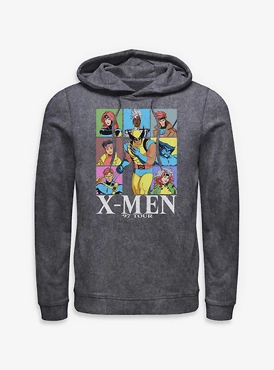 Marvel X-Men '97 Group Tour Mineral Wash Hoodie BoxLunch Exclusive