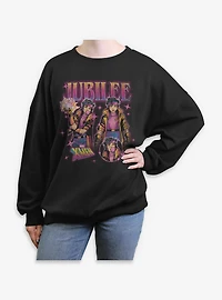 Marvel X-Men '97 Jubilee Collage Womens Oversized Sweatshirt BoxLunch Exclusive
