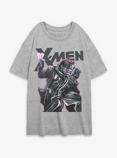 Marvel X-Men '97 Gambit Rogue Kiss Womens Oversized T-Shirt BoxLunch Exclusive
